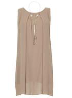 Dorothy Perkins *izabel London Stone Necklace Trim Tunic Top