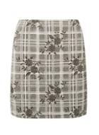 Dorothy Perkins Floral Check Print Mini Skirt