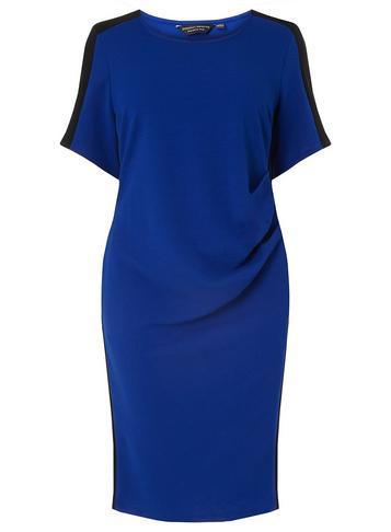 Dorothy Perkins *dp Curve Cobalt And Black Manipulated Dress