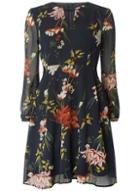 Dorothy Perkins *only Navy Floral Keyhole Dress