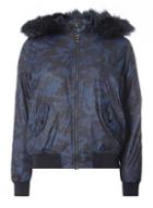 Dorothy Perkins Camo Detachable Hood Bomber Jacket