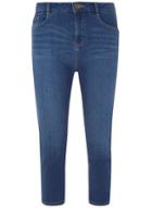 Dorothy Perkins Mid Wash Shape And Lift Crop Jeans