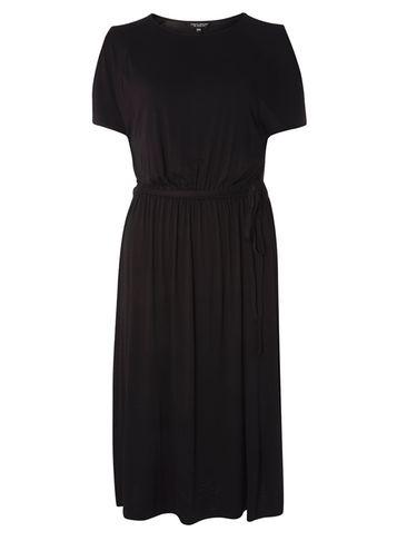 Dorothy Perkins Black Cold Shoulder Midi Dress
