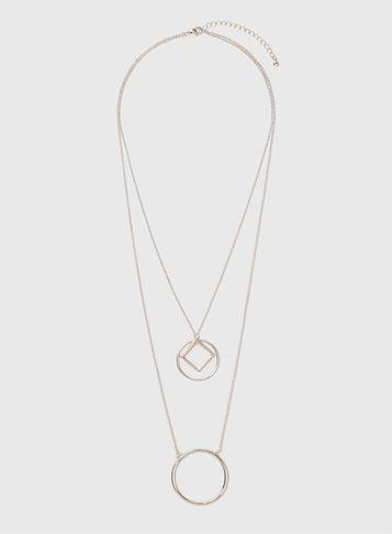 Dorothy Perkins Geometric Circle Multirow Necklace