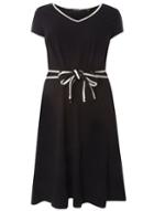 Dorothy Perkins Dp Curve Black White Trim Fit And Flare Dress