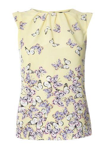 Dorothy Perkins *billie & Blossom Yellow Butterfly Shell Top