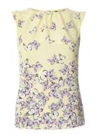 Dorothy Perkins *billie & Blossom Yellow Butterfly Shell Top