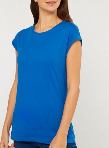 Dorothy Perkins *tall Cobalt Roll Sleeve Top