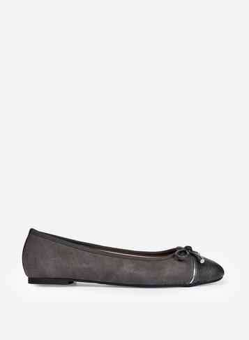 Dorothy Perkins Grey Pisa Ballerina Pumps
