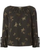 Dorothy Perkins *billie & Blossom Black Butterfly Print Blouse