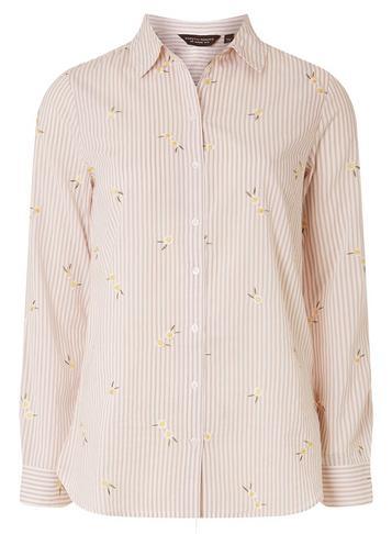 Dorothy Perkins Pink Embroidered Daisy Shirt