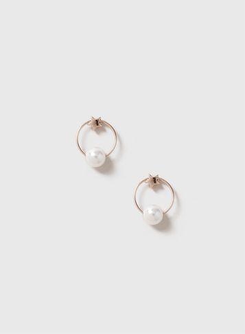 Dorothy Perkins Star And Pearl Hoop Earrings