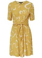 *vero Moda Yellow Abstract Print Dress