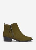 Dorothy Perkins Khaki 'mynor' Side Zip Boots