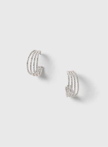 Dorothy Perkins Diamond Cut Hoop Earrings