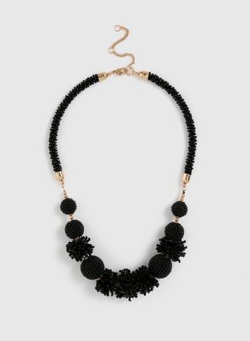 Dorothy Perkins Black Seadball Necklace