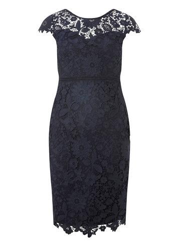 Dorothy Perkins *scarlett B Navy Lace 'yasmin' Pencil Dress