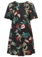 Dorothy Perkins Black Floral Flutter Sleeve Shift Dress