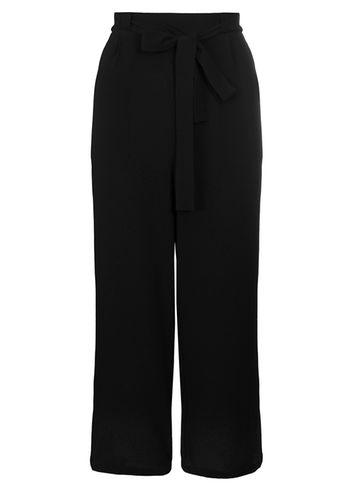 Dorothy Perkins *quiz Black Crepe Tie Belt Culottes