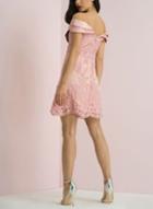 Dorothy Perkins *chi Chi London Rose Fold Over Bardot Dress
