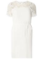 Dorothy Perkins *vila White Blocked Lace Shift Dress