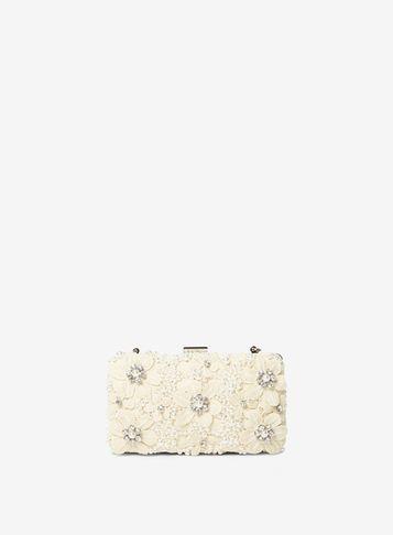 Dorothy Perkins Ivory Floral Box Clutch Bag