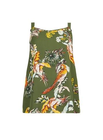 Dorothy Perkins *dp Curve Multi Colour Parrot Print Metal Tab Camisole Top