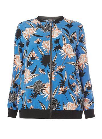 Dorothy Perkins *dp Curve Blue Oriental Bomber Jacket