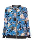 Dorothy Perkins *dp Curve Blue Oriental Bomber Jacket
