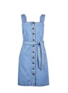 Dorothy Perkins Blue Belted Pinafore Dress