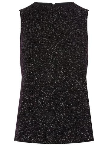 Dorothy Perkins Purple Glitter Twist Back Sleeveless Top
