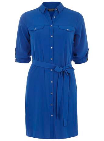 Dorothy Perkins Cobalt Belted Shirt Dress
