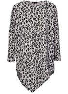 Dorothy Perkins *izabel London Grey Animal Asymmetric Top
