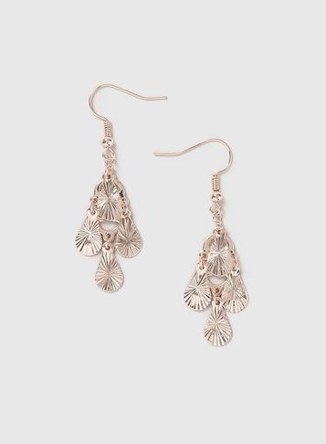 Dorothy Perkins Rose Gold Chandelier Earrings