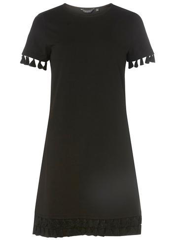Dorothy Perkins Black Tassel Shift Dress