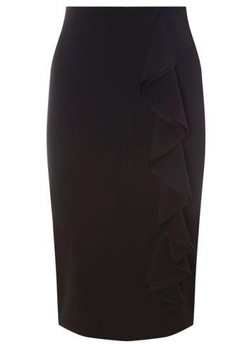 Dorothy Perkins Black Frill Pencil Skirt
