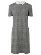 Dorothy Perkins *tall Grey Pearl Collar Shift Dress