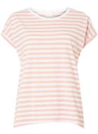 Dorothy Perkins *vila Pink And White Striped T-shirt