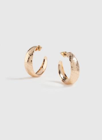 Dorothy Perkins Gold Textured Snake Design Hoop Earrings