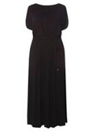 Dorothy Perkins Dp Curve Black Jersey Maxi Cold Shoulder Dress