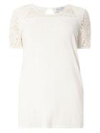 Dorothy Perkins *juna Rose Curve White Short Sleeve Top