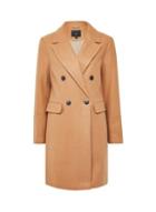 Dorothy Perkins Camel Double Breasted Crombie Coat