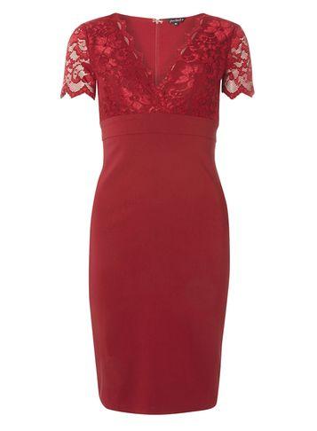Dorothy Perkins *scarlett B Wine 'chloe' Midi Dress