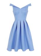 *chi Chi London Blue Bardot Midi Dress