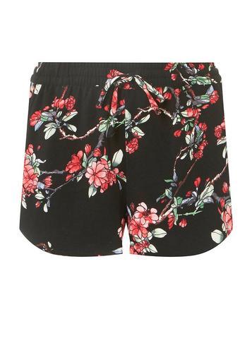 Dorothy Perkins *only Black Base Floral Shorts