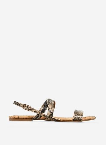 Dorothy Perkins Multi Colour Fabia Snake Print Cross Over Sandals