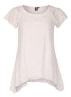 Dorothy Perkins *izabel London White Short Sleeve Top