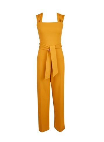 Dorothy Perkins Yellow Ruched Strap Jumpsuit