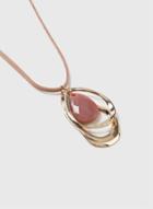 Dorothy Perkins Brown Stone Pendant Necklace