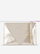 Dorothy Perkins Gold Glitter Clutch Bag